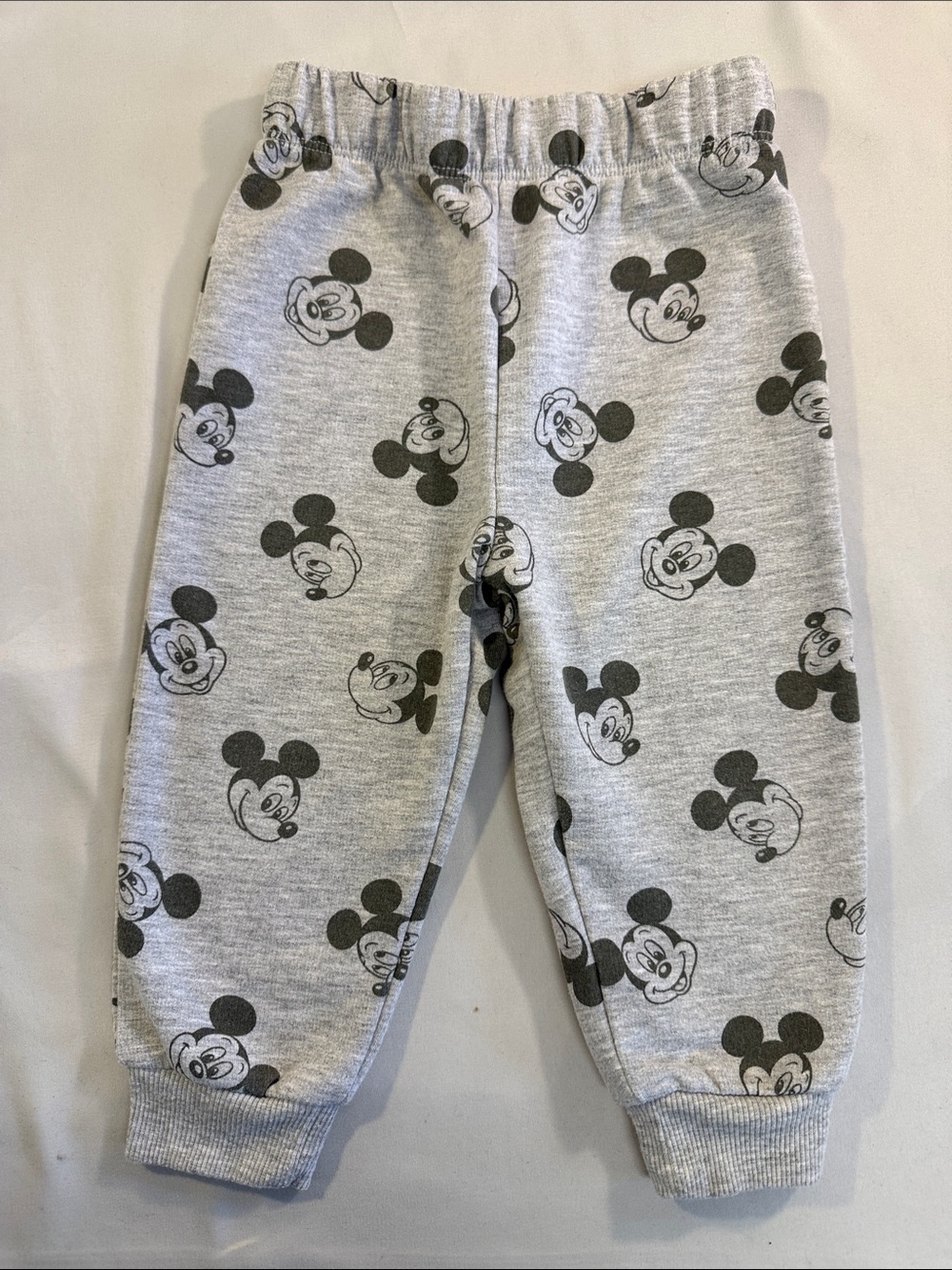 Disney Light Grey LIKE NEW Mickey Mouse Jogger Pants